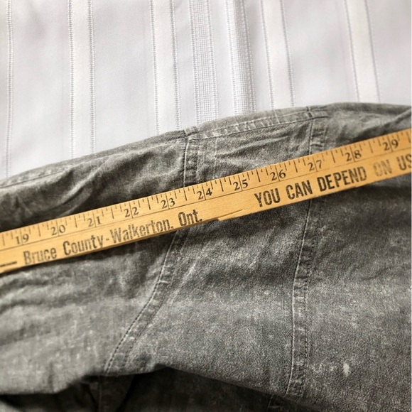 Vtg 80s Acid Wash Grey Denim Bomber Jacket - Picture 11 of 16